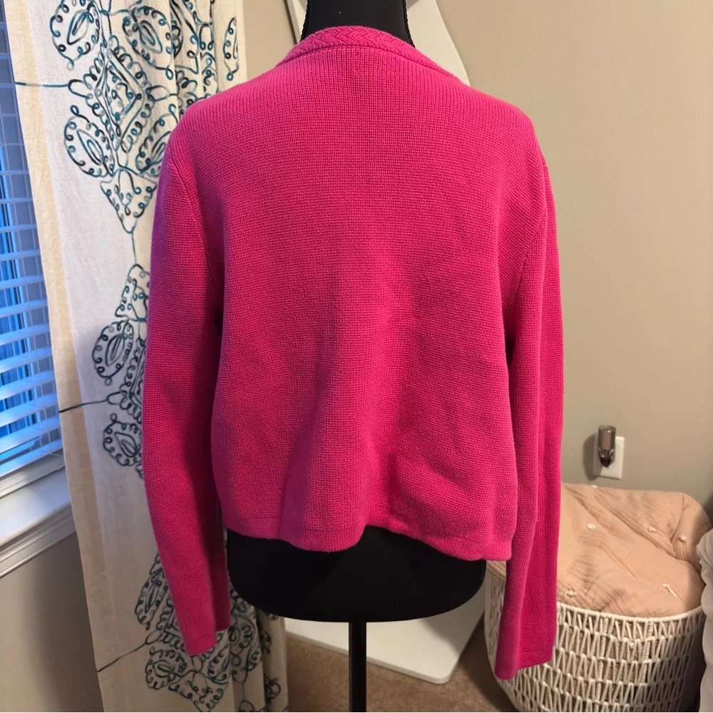J. Crew Vibrant Pink Cardigan Sweater - Picture 3 of 5